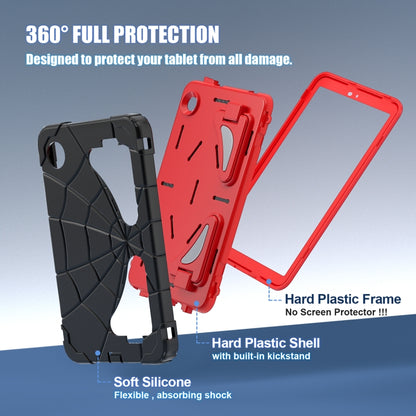 For Samsung Galaxy Tab A9 Spider Silicone Hybrid PC Shockproof Tablet Case(Black Red) - Galaxy Tab A9 by buy2fix | Online Shopping UK | buy2fix