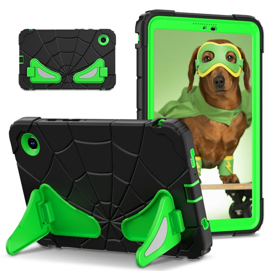 For Samsung Galaxy Tab A9 Spider Silicone Hybrid PC Shockproof Tablet Case(Black Green) - Galaxy Tab A9 by buy2fix | Online Shopping UK | buy2fix
