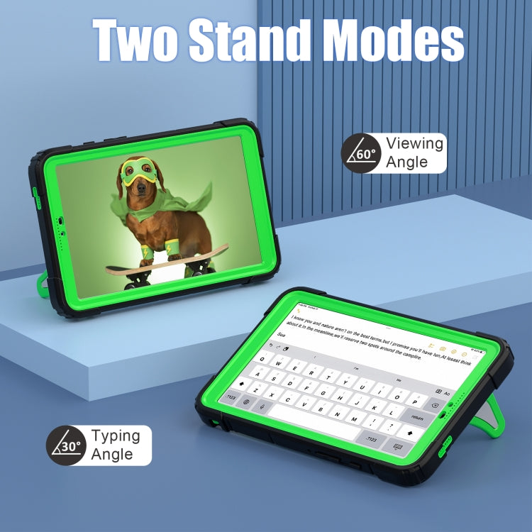 For Samsung Galaxy Tab A9 Spider Silicone Hybrid PC Shockproof Tablet Case(Black Green) - Galaxy Tab A9 by buy2fix | Online Shopping UK | buy2fix