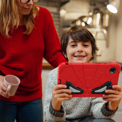 For Samsung Galaxy Tab A9 Spider Silicone Hybrid PC Shockproof Tablet Case(Red Black) - Galaxy Tab A9 by buy2fix | Online Shopping UK | buy2fix
