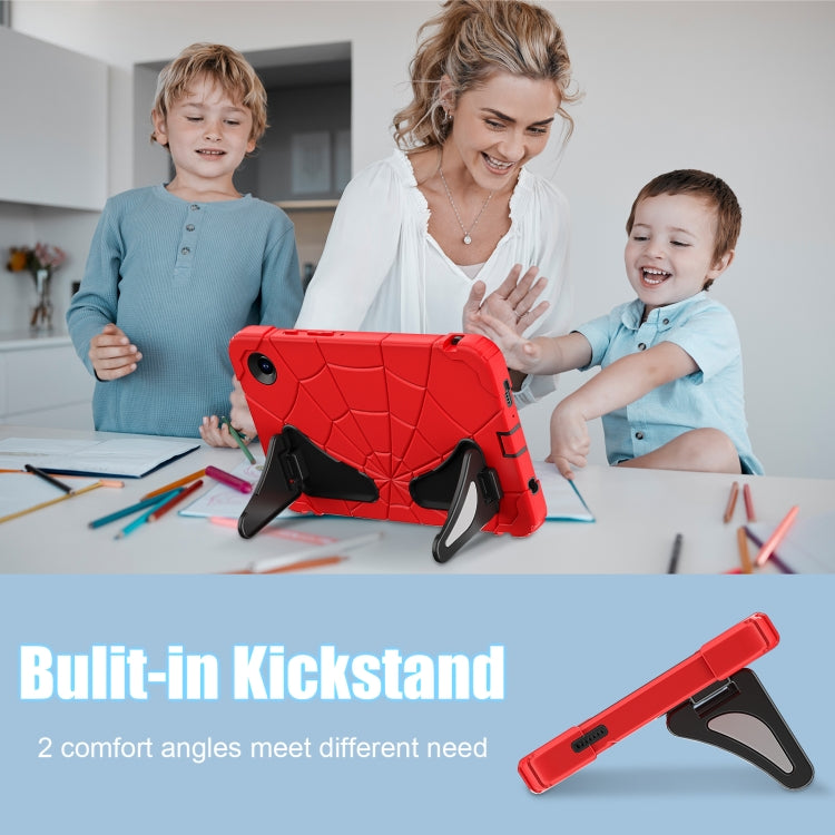 For Samsung Galaxy Tab A9 Spider Silicone Hybrid PC Shockproof Tablet Case(Red Black) - Galaxy Tab A9 by buy2fix | Online Shopping UK | buy2fix