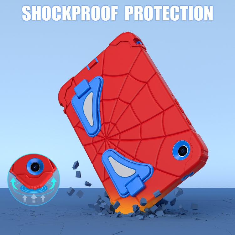 For Samsung Galaxy Tab A9 Spider Silicone Hybrid PC Shockproof Tablet Case(Red Blue) by buy2fix