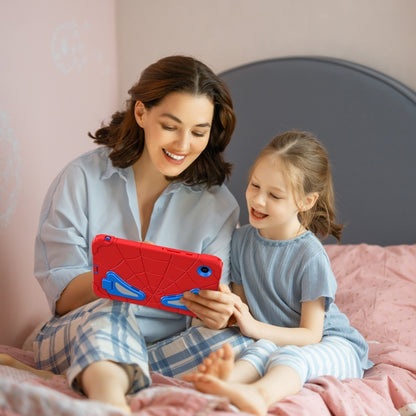 For Samsung Galaxy Tab A9 Spider Silicone Hybrid PC Shockproof Tablet Case(Red Blue) by buy2fix