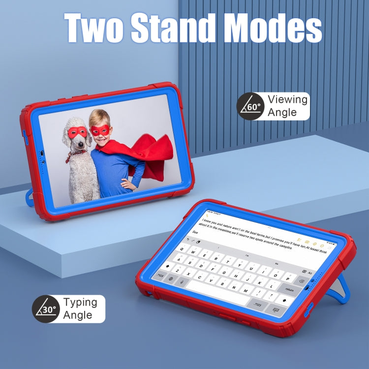 For Samsung Galaxy Tab A9 Spider Silicone Hybrid PC Shockproof Tablet Case(Red Blue) by buy2fix