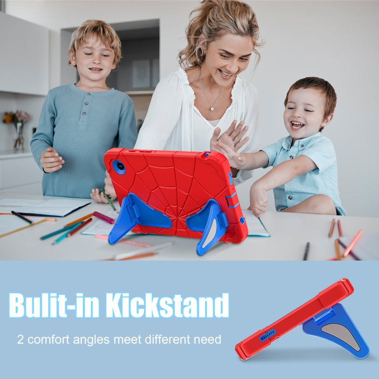 For Samsung Galaxy Tab A9 Spider Silicone Hybrid PC Shockproof Tablet Case(Red Blue) by buy2fix