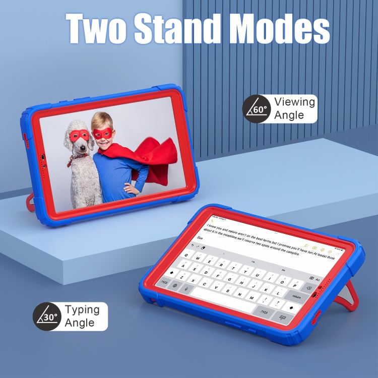 For Samsung Galaxy Tab A9 Spider Silicone Hybrid PC Shockproof Tablet Case(Blue Red) - Galaxy Tab A9 by buy2fix | Online Shopping UK | buy2fix