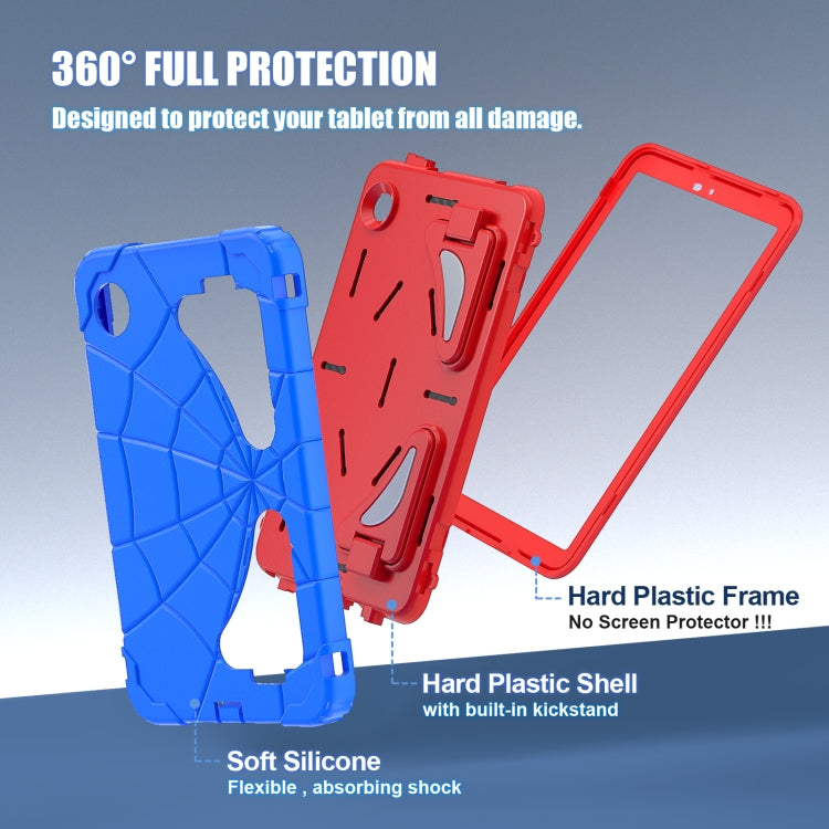 For Samsung Galaxy Tab A9 Spider Silicone Hybrid PC Shockproof Tablet Case(Blue Red) - Galaxy Tab A9 by buy2fix | Online Shopping UK | buy2fix