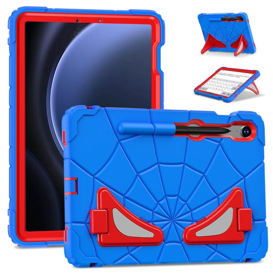 For Samsung Galaxy S9 FE / S8 / S7 Spider Silicone Hybrid PC Shockproof Tablet Case(Blue Red) - Galaxy Tab S9 FE by buy2fix | Online Shopping UK | buy2fix