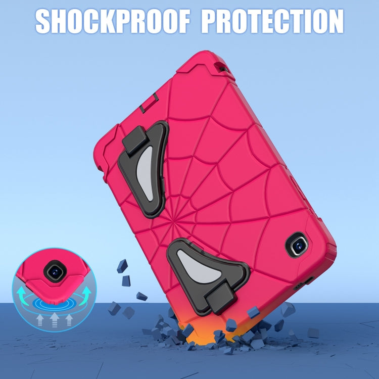For Samsung Galaxy Tab A7 Lite T220 Spider Silicone Hybrid PC Shockproof Tablet Case(Strawberry Black) - Tab A7 Lite T220 / T225 by buy2fix | Online Shopping UK | buy2fix