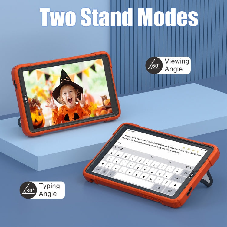For Samsung Galaxy Tab A7 Lite T220 Spider Silicone Hybrid PC Shockproof Tablet Case(Orange Black) - Tab A7 Lite T220 / T225 by buy2fix | Online Shopping UK | buy2fix