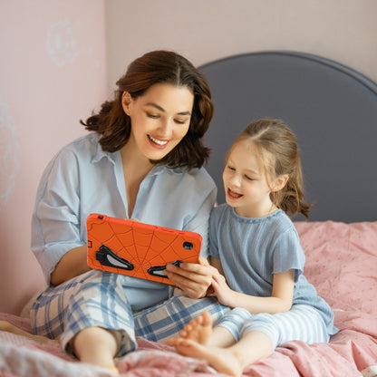 For Samsung Galaxy Tab A7 Lite T220 Spider Silicone Hybrid PC Shockproof Tablet Case(Orange Black) - Tab A7 Lite T220 / T225 by buy2fix | Online Shopping UK | buy2fix