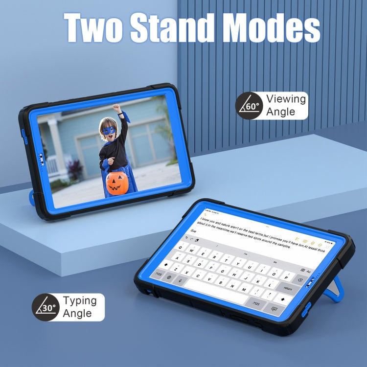 For Samsung Galaxy Tab A7 Lite T220 Spider Silicone Hybrid PC Shockproof Tablet Case(Black Blue) - Tab A7 Lite T220 / T225 by buy2fix | Online Shopping UK | buy2fix