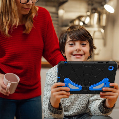 For Samsung Galaxy Tab A7 Lite T220 Spider Silicone Hybrid PC Shockproof Tablet Case(Black Blue) - Tab A7 Lite T220 / T225 by buy2fix | Online Shopping UK | buy2fix
