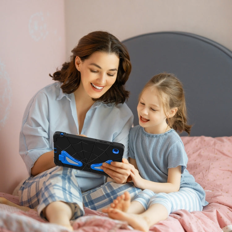 For Samsung Galaxy Tab A7 Lite T220 Spider Silicone Hybrid PC Shockproof Tablet Case(Black Blue) - Tab A7 Lite T220 / T225 by buy2fix | Online Shopping UK | buy2fix