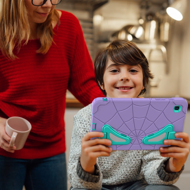 For Samsung Galaxy Tab A7 Lite T220 Spider Silicone Hybrid PC Shockproof Tablet Case(Purple Green) - Tab A7 Lite T220 / T225 by buy2fix | Online Shopping UK | buy2fix