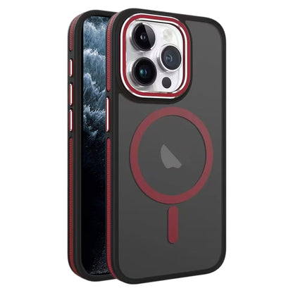 For iPhone 11 Pro Max Two-color Frosted MagSafe Magnetic Phone Case(Red) by buy2fix