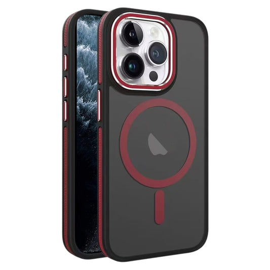 For iPhone 11 Pro Max Two-color Frosted MagSafe Magnetic Phone Case(Red) by buy2fix