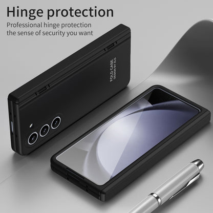 For Samsung Galaxy Z Fold5 Extraordinary Series Hinged Folding Full Phone Case with Pen Slot & Stylus(Black) - Galaxy Z Fold5 Cases by buy2fix | Online Shopping UK | buy2fix