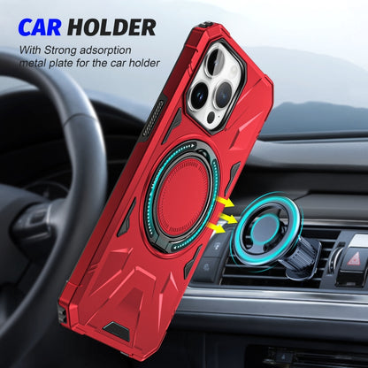 For iPhone 14/13 MagSafe Magnetic Shockproof Phone Case with Ring Holder(Red) by buy2fix