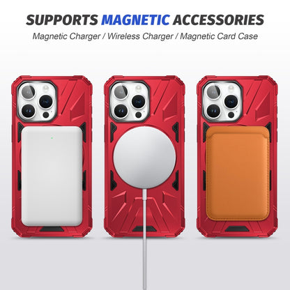 For iPhone 11 MagSafe Magnetic Shockproof Phone Case with Ring Holder(Red) by buy2fix