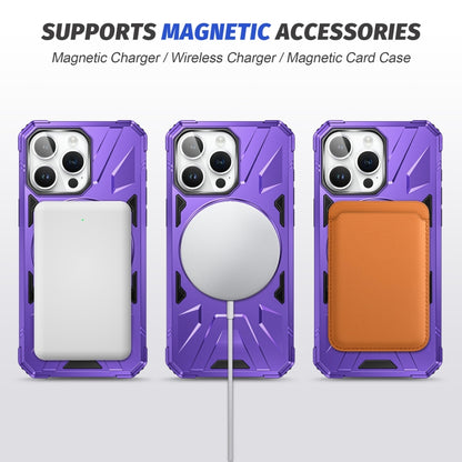 For iPhone 11 MagSafe Magnetic Shockproof Phone Case with Ring Holder(Purple) by buy2fix