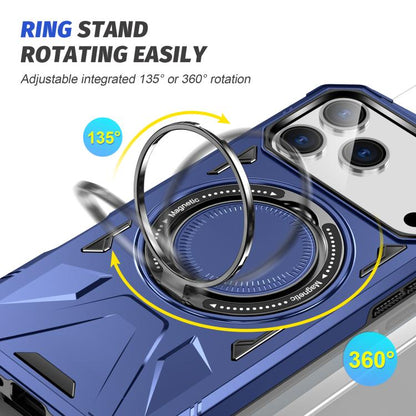 For iPhone 17 Pro Max MagSafe Magnetic Shockproof Phone Case with Ring Holder(Navy Blue) - iPhone 17 Pro Max Cases by buy2fix | Online Shopping UK | buy2fix