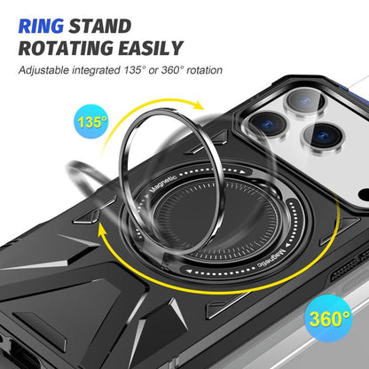 For iPhone 17 Pro Max MagSafe Magnetic Shockproof Phone Case with Ring Holder(Black) - iPhone 17 Pro Max Cases by buy2fix | Online Shopping UK | buy2fix