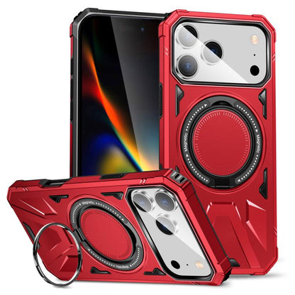 For iPhone 17 Pro Max MagSafe Magnetic Shockproof Phone Case with Ring Holder(Red) - iPhone 17 Pro Max Cases by buy2fix | Online Shopping UK | buy2fix