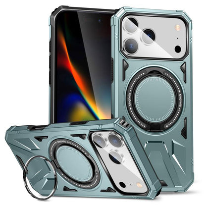 For iPhone 17 Pro Max MagSafe Magnetic Shockproof Phone Case with Ring Holder(Green) - iPhone 17 Pro Max Cases by buy2fix | Online Shopping UK | buy2fix