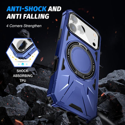 For iPhone 17 Pro MagSafe Magnetic Shockproof Phone Case with Ring Holder(Navy Blue) - iPhone 17 Pro Cases by buy2fix | Online Shopping UK | buy2fix