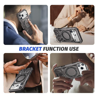 For iPhone 17 Pro MagSafe Magnetic Shockproof Phone Case with Ring Holder(Dark Grey) - iPhone 17 Pro Cases by buy2fix | Online Shopping UK | buy2fix