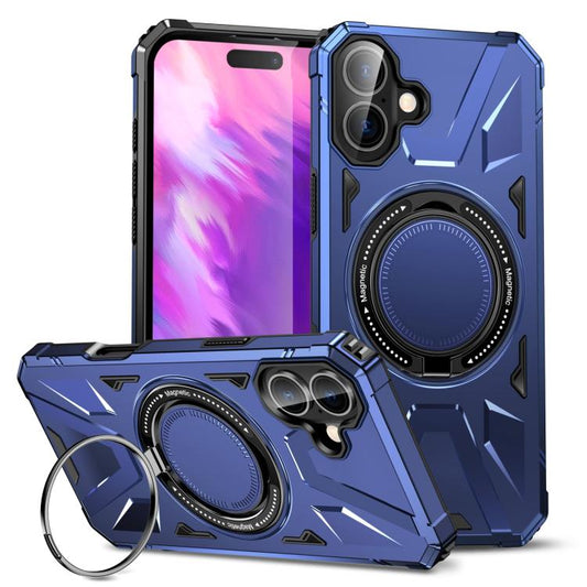 For iPhone 17 MagSafe Magnetic Shockproof Phone Case with Ring Holder(Navy Blue) - iPhone 17 Cases by buy2fix | Online Shopping UK | buy2fix