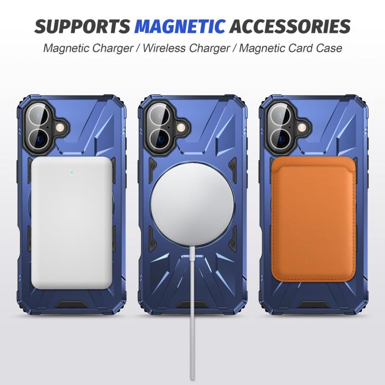 For iPhone 17 MagSafe Magnetic Shockproof Phone Case with Ring Holder(Navy Blue) - iPhone 17 Cases by buy2fix | Online Shopping UK | buy2fix