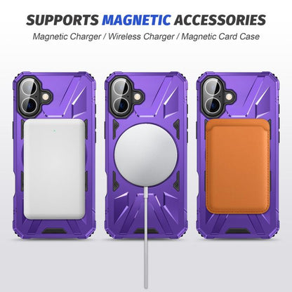 For iPhone 17 MagSafe Magnetic Shockproof Phone Case with Ring Holder(Purple) - iPhone 17 Cases by buy2fix | Online Shopping UK | buy2fix