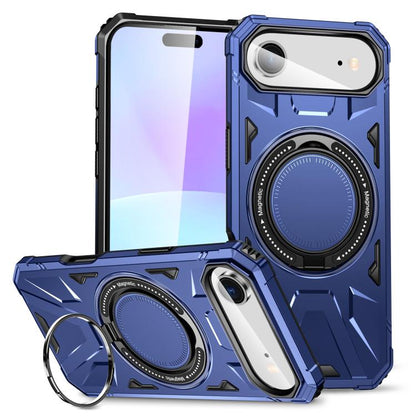 For iPhone Air MagSafe Magnetic Shockproof Phone Case with Ring Holder(Navy Blue) - iPhone Air Cases by buy2fix | Online Shopping UK | buy2fix