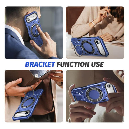For iPhone Air MagSafe Magnetic Shockproof Phone Case with Ring Holder(Navy Blue) - iPhone Air Cases by buy2fix | Online Shopping UK | buy2fix