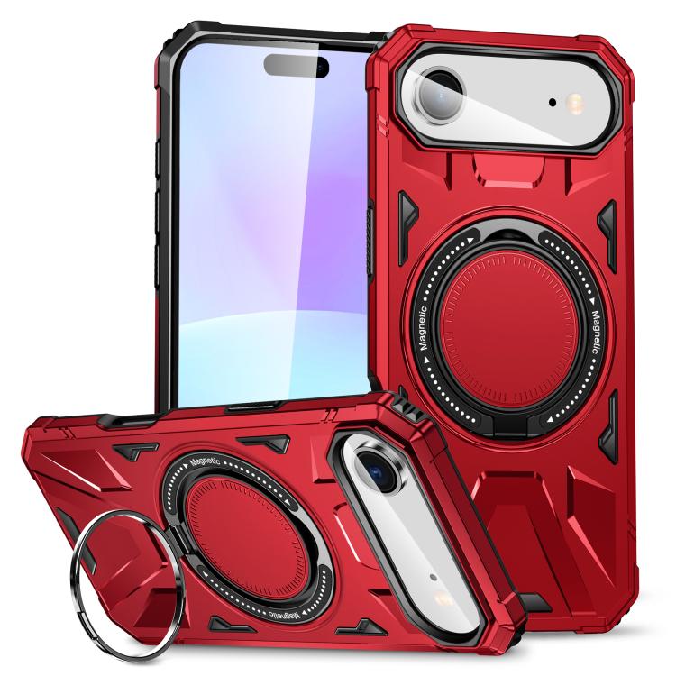 For iPhone Air MagSafe Magnetic Shockproof Phone Case with Ring Holder(Red) - iPhone Air Cases by buy2fix | Online Shopping UK | buy2fix
