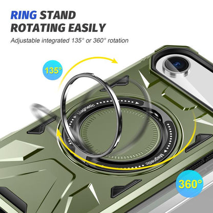 For iPhone Air MagSafe Magnetic Shockproof Phone Case with Ring Holder(Dark Green) - iPhone Air Cases by buy2fix | Online Shopping UK | buy2fix
