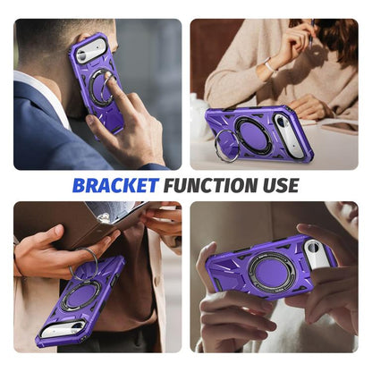 For iPhone Air MagSafe Magnetic Shockproof Phone Case with Ring Holder(Purple) - iPhone Air Cases by buy2fix | Online Shopping UK | buy2fix