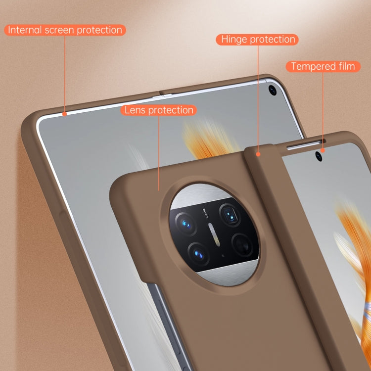 For Huawei Mate X3 Extraordinary Series Hinged Folding Full Phone Case(Coffee) - Huawei Cases by buy2fix | Online Shopping UK | buy2fix
