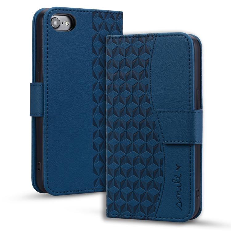 For iPhone 16e Business Diamond Buckle Leather Phone Case with Lanyard(Royal Blue) - iPhone 16e Cases by buy2fix | Online Shopping UK | buy2fix
