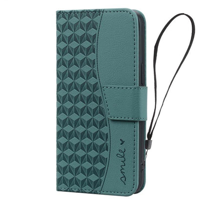 For iPhone Air Business Diamond Buckle Leather Phone Case with Lanyard(Green) - iPhone Air Cases by buy2fix | Online Shopping UK | buy2fix