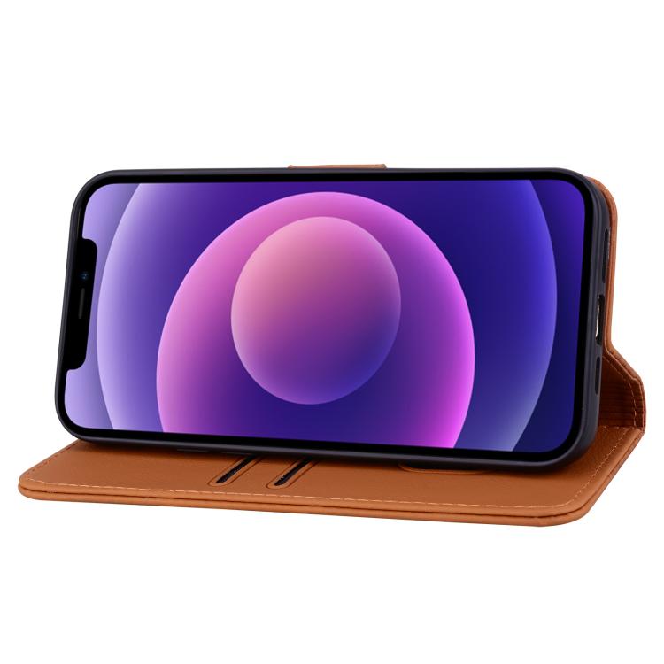 For iPhone Air Business Diamond Buckle Leather Phone Case with Lanyard(Brown) - iPhone Air Cases by buy2fix | Online Shopping UK | buy2fix