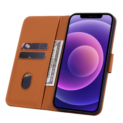 For iPhone Air Business Diamond Buckle Leather Phone Case with Lanyard(Brown) - iPhone Air Cases by buy2fix | Online Shopping UK | buy2fix