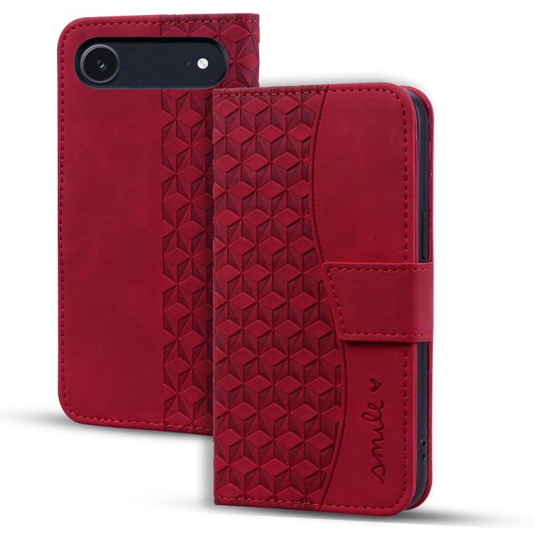For iPhone Air Business Diamond Buckle Leather Phone Case with Lanyard(Wine Red) - iPhone Air Cases by buy2fix | Online Shopping UK | buy2fix