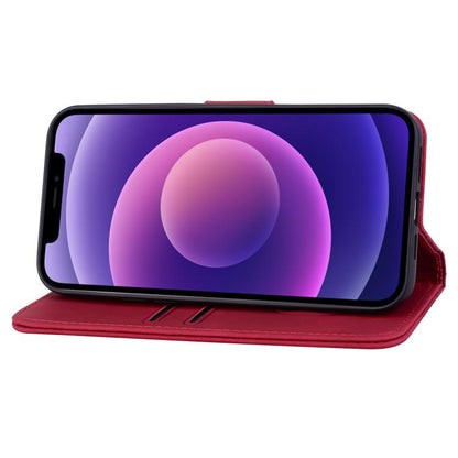 For iPhone Air Business Diamond Buckle Leather Phone Case with Lanyard(Wine Red) - iPhone Air Cases by buy2fix | Online Shopping UK | buy2fix