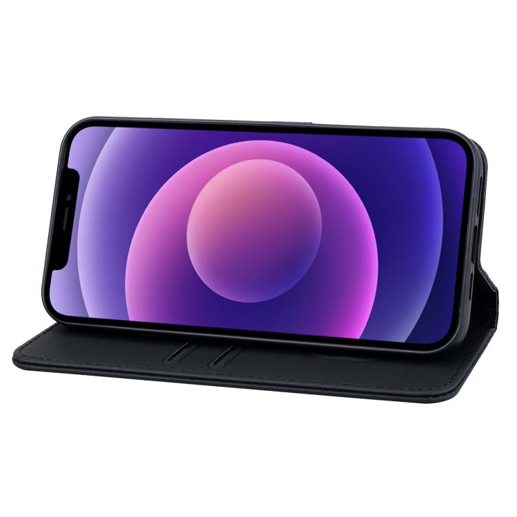 For iPhone Air Business Diamond Buckle Leather Phone Case with Lanyard(Black) - iPhone Air Cases by buy2fix | Online Shopping UK | buy2fix