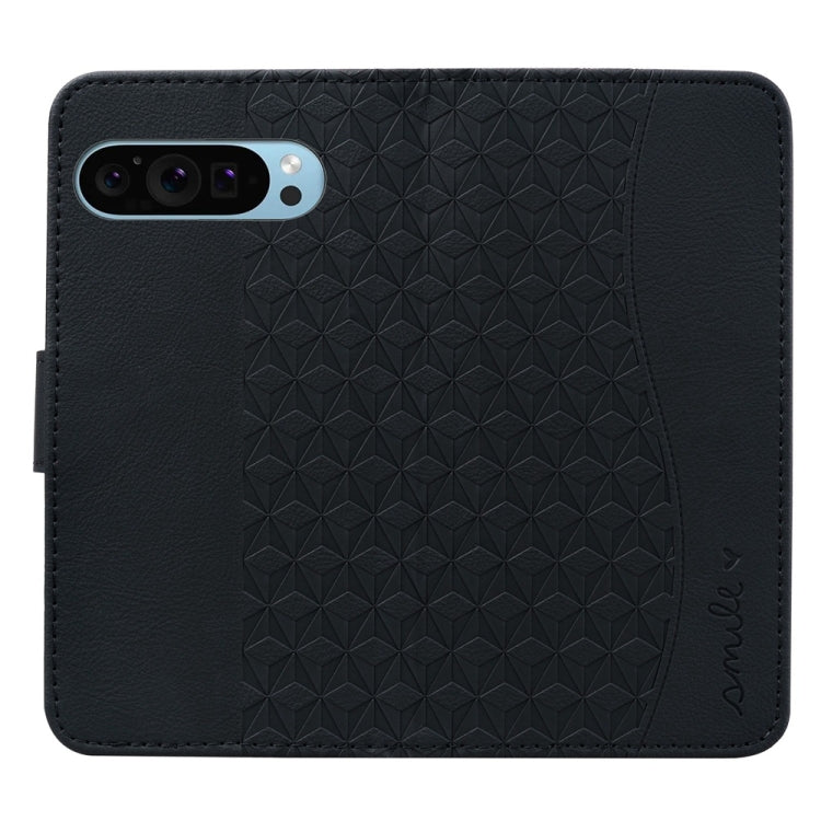 For Google Pixel 10 / 10 Pro / 9 / 9 Pro Business Diamond Buckle Leather Phone Case with Lanyard(Black) by buy2fix