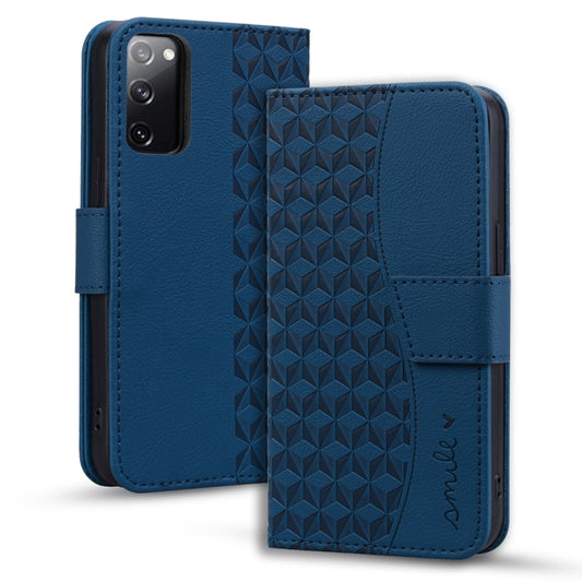 For Samsung Galaxy S20 FE 5G Diamond Buckle Leather Phone Case with Lanyard(Royal Blue) by buy2fix
