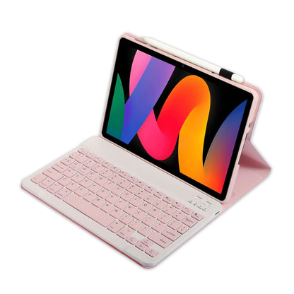 For Xiaomi Redmi Pad SE 11 inch A0N9 Lambskin Texture Ultra-thin Detachable Bluetooth Keyboard Leather Case(Pink) - Xiaomi Keyboard by buy2fix | Online Shopping UK | buy2fix